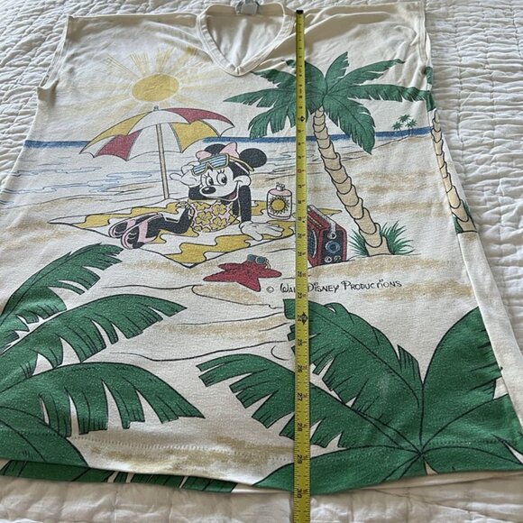 Vintage 90’s Sunday Comics Minnie Mouse Long T-shirt Sz L All Over Print AOP - Picture 8 of 12